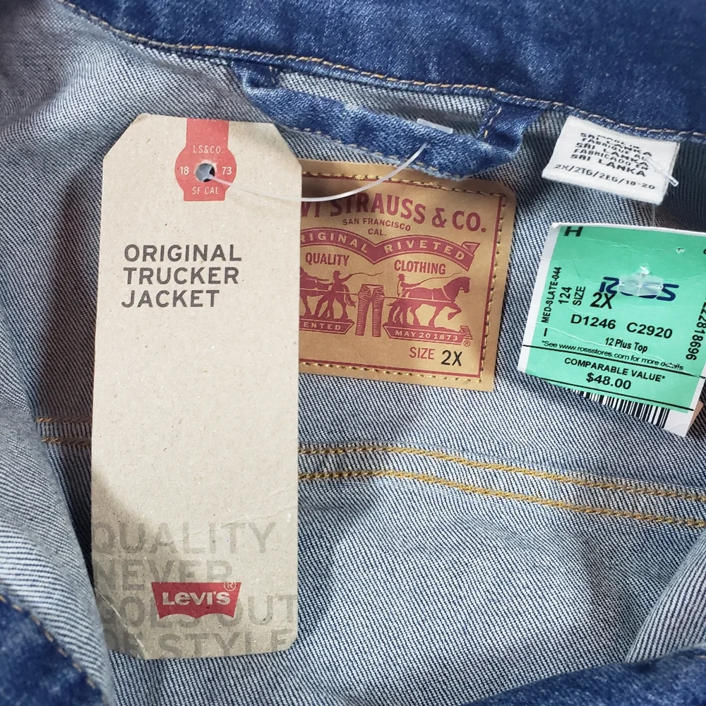 Levi's Trucker Jacket Men's Blue  Wash Denim 2X NWT - Picture 10 of 13
